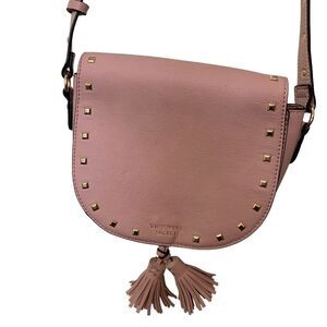 Victoria Secret Light Pink Crossbody Purse Gold Hardware Tassel